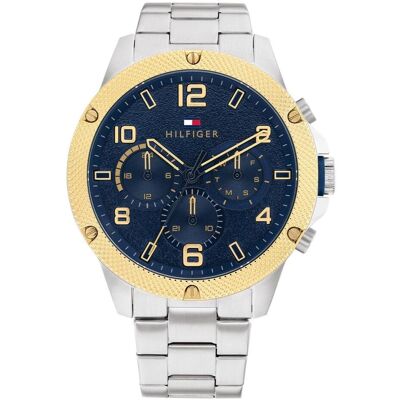 Tommy Hilfiger, Montre, Blaze, Turquoise, Argent, Bleu, (Horloge analogique, 46 mm) Tommy Hilfiger, Montre, Blaze, Turquoise, Argent, Bleu, (Horloge analogique, 46 mm)
