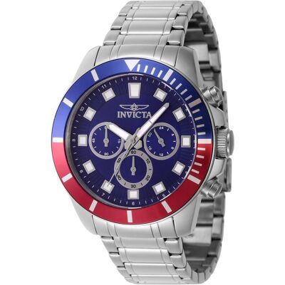 Invicta Montre, Pro Diver - 46041, Argent, (Chronographe, 45 mm) Invicta Montre, Pro Diver - 46041, Argent, (Chronographe, 45 mm)