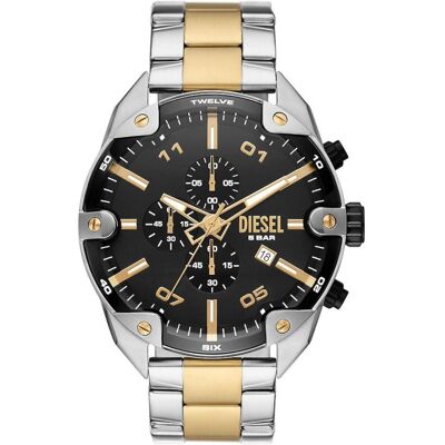 Diesel, Montre, Spiked, Argent, (Chronographe, 49 mm) Diesel, Montre, Spiked, Argent, (Chronographe, 49 mm)