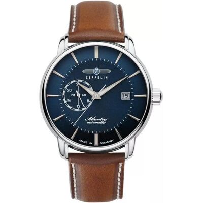 Zeppelin, Montre, Atlantic, Marron, Argent, Bleu, (Horloge analogique, 41 mm) Zeppelin, Montre, Atlantic, Marron, Argent, Bleu, (Horloge analogique, 41 mm)