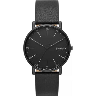 Skagen, Montre, Signature, Noir, (Horloge analogique, 40 mm) Skagen, Montre, Signature, Noir, (Horloge analogique, 40 mm)