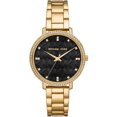 Michael Kors, Montre, Damenuhr Pyper, Noir, Or, (Horloge analogique, 38 mm) Michael Kors, Montre, Damenuhr Pyper, Noir, Or, (Horloge analogique, 38 mm)
