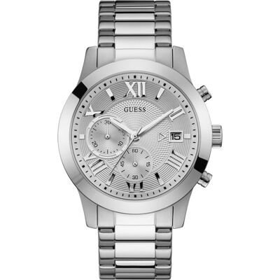 Guess, Montre, Montres GENTS W0668G7, Argent, (Chronographe, 45 mm) Guess, Montre, Montres GENTS W0668G7, Argent, (Chronographe, 45 mm)