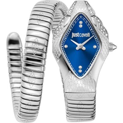 Just Cavalli, Montre, Signature Snake Ferocious - JC1L306M0015, Argent, (Horloge analogique, 22 mm) Just Cavalli, Montre, Signature Snake Ferocious - JC1L306M0015, Argent, (Horloge analogique, 22 mm)