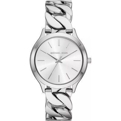Michael Kors, Montre, Runway, Argent, Blanc, (38 mm) Michael Kors, Montre, Runway, Argent, Blanc, (38 mm)