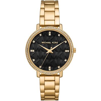 Michael Kors, Montre, Damenuhr Pyper, Noir, Or, (Horloge analogique, 38 mm) Michael Kors, Montre, Damenuhr Pyper, Noir, Or, (Horloge analogique, 38 mm)