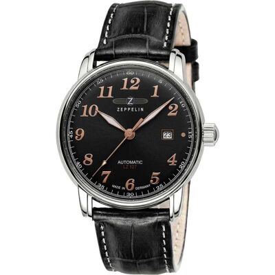 Zeppelin, Montre, LZ127, Noir, Argent, (Horloge analogique, 41 mm) Zeppelin, Montre, LZ127, Noir, Argent, (Horloge analogique, 41 mm)