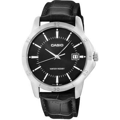 Casio Montre, MTP-V004L-1A, Argent, Noir, (30 mm) Casio Montre, MTP-V004L-1A, Argent, Noir, (30 mm)