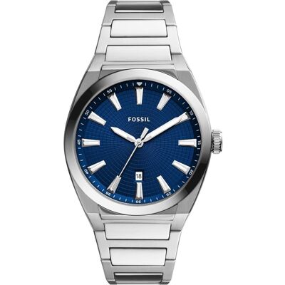 Fossil, Montre, Everett, Argent, (Horloge analogique, 42 mm) Fossil, Montre, Everett, Argent, (Horloge analogique, 42 mm)