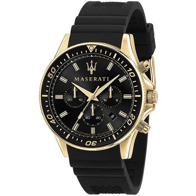Maserati, Montre, Sfida, Or, (Chronographe, Horloge analogique, 44 mm) Maserati, Montre, Sfida, Or, (Chronographe, Horloge analogique, 44 mm)