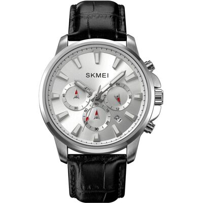 Skmei, Montre, 2071LSISI+ BOX Herrenuhr, Rouge, Noir, Argent, (Chronographe, Horloge analogique, 43 mm) Skmei, Montre, 2071LSISI+ BOX Herrenuhr, Rouge, Noir, Argent, (Chronographe, Horloge analogique, 43 mm)