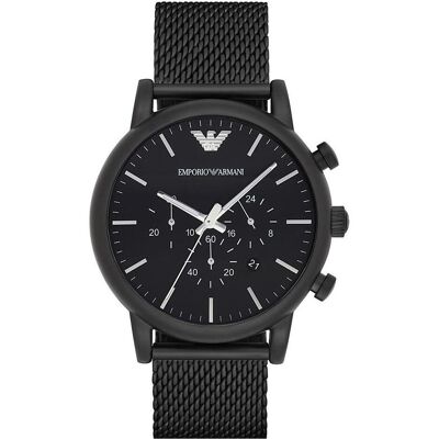 Giorgio Armani Emporio Armani, Montre, Luigi AR1968, Noir, (Horloge analogique, 42 mm) Giorgio Armani Emporio Armani, Montre, Luigi AR1968, Noir, (Horloge analogique, 42 mm)