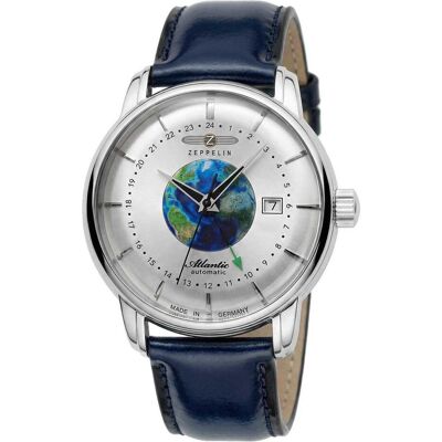 Zeppelin, Montre, 84681, Argent, Bleu, Noir, (Horloge analogique, 42 mm) Zeppelin, Montre, 84681, Argent, Bleu, Noir, (Horloge analogique, 42 mm)