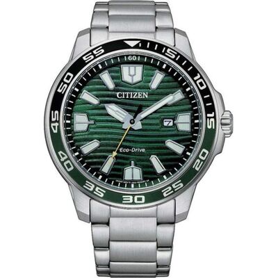 Citizen Montre, Orologio in Acciaio Inossidabile Quadrante Verde Eco-Drive, Vert, (45 mm) Citizen Montre, Orologio in Acciaio Inossidabile Quadrante Verde Eco-Drive, Vert, (45 mm)
