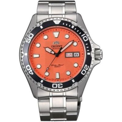 Orient, Montre, Ray Raven II, Noir, Argent, (Horloge analogique, Montre de plongée, 41.50 mm) Orient, Montre, Ray Raven II, Noir, Argent, (Horloge analogique, Montre de plongée, 41.50 mm)