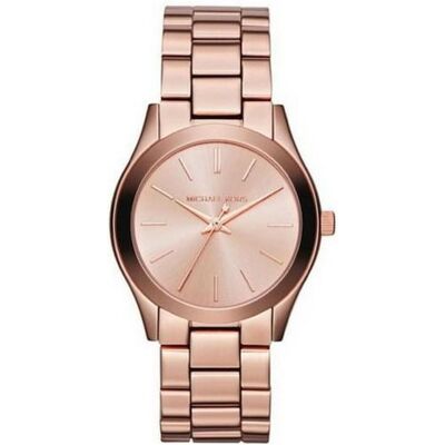 Michael Kors, Montre, Mini Slim Pista, Or, Multicolore, Rose, (Horloge analogique, 28 mm) Michael Kors, Montre, Mini Slim Pista, Or, Multicolore, Rose, (Horloge analogique, 28 mm)