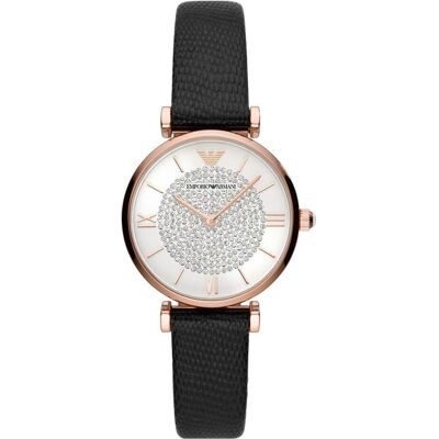 Giorgio Armani Emporio Armani, Montre, Gianni T-bar, Noir, (Horloge analogique, 32 mm) Giorgio Armani Emporio Armani, Montre, Gianni T-bar, Noir, (Horloge analogique, 32 mm)