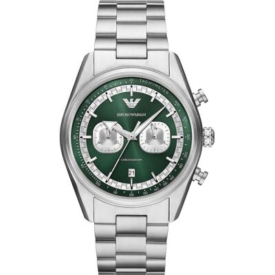 Giorgio Armani Emporio Armani, Montre, Racer, Argent, (Chronographe, Horloge analogique, Montre de sport, 42 mm) Giorgio Armani Emporio Armani, Montre, Racer, Argent, (Chronographe, Horloge analogique, Montre de sport, 42 mm)