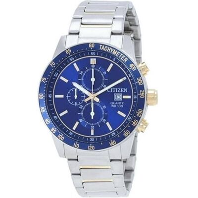 Citizen Montre, Orologio Cronografo al Quarzo Quadrante Blu, Argent, (Chronographe, 44 mm) Citizen Montre, Orologio Cronografo al Quarzo Quadrante Blu, Argent, (Chronographe, 44 mm)