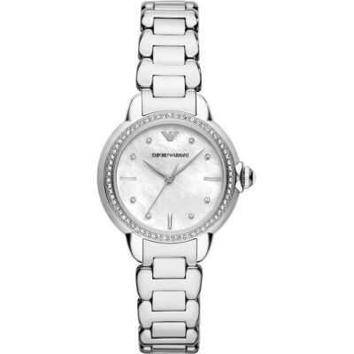 Giorgio Armani Emporio Armani, Montre, AR11596 Mia, Argent, (Horloge analogique, 32 mm) Giorgio Armani Emporio Armani, Montre, AR11596 Mia, Argent, (Horloge analogique, 32 mm)