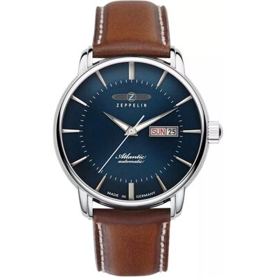 Zeppelin, Montre, LZ129, Bleu, Argent, Marron, (Horloge analogique) Zeppelin, Montre, LZ129, Bleu, Argent, Marron, (Horloge analogique)