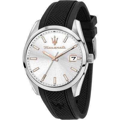 Maserati, Montre, Herrenuhr Attrazione, Argent, (Horloge analogique, 43 mm) Maserati, Montre, Herrenuhr Attrazione, Argent, (Horloge analogique, 43 mm)