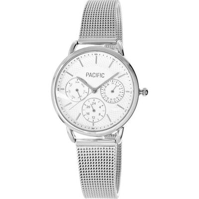 Pacific, Montre, Montre femme chronographe X6180-1., Argent, (Chronographe) Pacific, Montre, Montre femme chronographe X6180-1., Argent, (Chronographe)