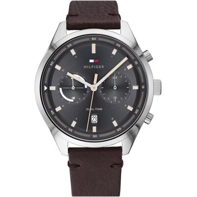 Tommy Hilfiger, Montre, Bennett, Argent, (Horloge analogique, 44 mm) Tommy Hilfiger, Montre, Bennett, Argent, (Horloge analogique, 44 mm)