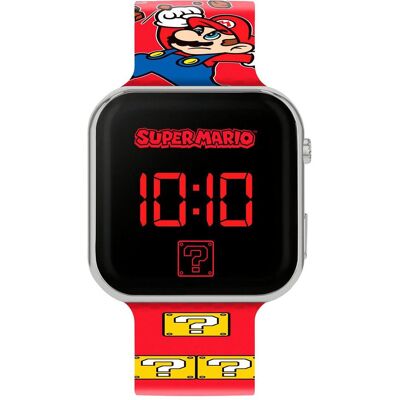 Disney Montre, Mario LED Watch GSM4107, Blanc Disney Montre, Mario LED Watch GSM4107, Blanc