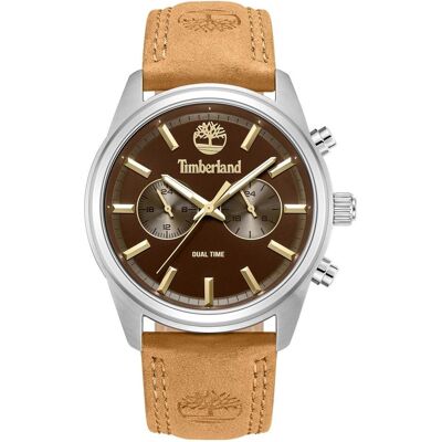 Timberland, Montre, Northbridge, Marron, Beige, Argent, (Horloge analogique, 45 mm) Timberland, Montre, Northbridge, Marron, Beige, Argent, (Horloge analogique, 45 mm)