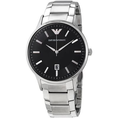 Giorgio Armani Emporio Armani, Montre, Renato, Argent, (Horloge analogique, 42 mm) Giorgio Armani Emporio Armani, Montre, Renato, Argent, (Horloge analogique, 42 mm)