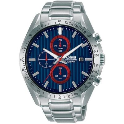 Lorus, Montre, Orologio Sportivo Uomo Analogico Quarzo Cinturino Acciaio Inossidabile, Noir, (Montre de sport, 42 mm) Lorus, Montre, Orologio Sportivo Uomo Analogico Quarzo Cinturino Acciaio Inossidabile, Noir, (Montre de sport, 42 mm)
