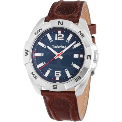 Timberland, Montre, Millinocket, Bleu, Marron, (Horloge analogique, 45 mm) Timberland, Montre, Millinocket, Bleu, Marron, (Horloge analogique, 45 mm)