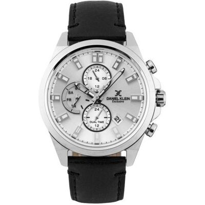 Daniel Klein, Montre, DK.1.14244-1, Argent, (Horloge analogique, 42 mm) Daniel Klein, Montre, DK.1.14244-1, Argent, (Horloge analogique, 42 mm)