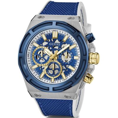 Guess, Montre, Laikrodis Watches GENTS GW0713G1, Bleu, Blanc, Gris, Argent, (Horloge analogique, 47 mm) Guess, Montre, Laikrodis Watches GENTS GW0713G1, Bleu, Blanc, Gris, Argent, (Horloge analogique, 47 mm)