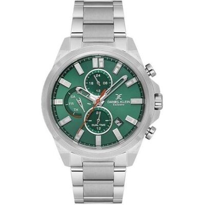 Daniel Klein, Montre, DK.1.14245-2, Argent, (Horloge analogique, 42 mm) Daniel Klein, Montre, DK.1.14245-2, Argent, (Horloge analogique, 42 mm)