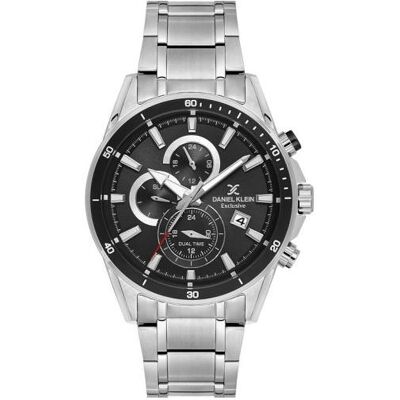 Daniel Klein, Montre, DK.1.14247-2, Argent, (Horloge analogique, 42 mm) Daniel Klein, Montre, DK.1.14247-2, Argent, (Horloge analogique, 42 mm)