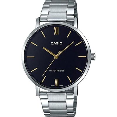 Casio Montre, Dress, Argent, Noir, (Horloge analogique, 40 mm) Casio Montre, Dress, Argent, Noir, (Horloge analogique, 40 mm)