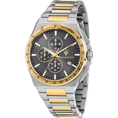 Maserati, Montre, R8873653002, Or, Gris, Argent, (Chronographe, Horloge analogique, 41 mm) Maserati, Montre, R8873653002, Or, Gris, Argent, (Chronographe, Horloge analogique, 41 mm)