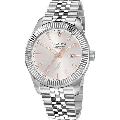 Nautica, Montre, Orologio in Acciaio Inossidabile, Argent, (Chronographe, 43 mm) Nautica, Montre, Orologio in Acciaio Inossidabile, Argent, (Chronographe, 43 mm)