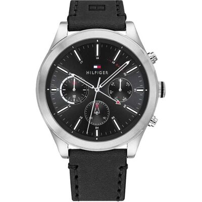 Tommy Hilfiger, Montre, Ashton Herrenuhr 1791740 + BOX, Rouge, Blanc, Noir, Argent, (Chronographe, 44 mm) Tommy Hilfiger, Montre, Ashton Herrenuhr 1791740 + BOX, Rouge, Blanc, Noir, Argent, (Chronographe, 44 mm)