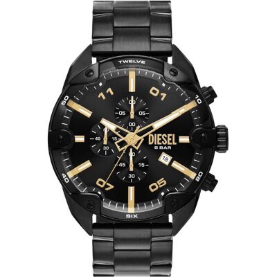 Diesel, Montre, Spiked, Noir, (Chronographe, 49 mm) Diesel, Montre, Spiked, Noir, (Chronographe, 49 mm)