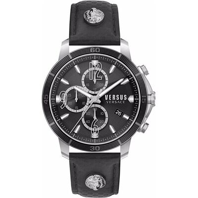 Versace, Montre, Versus VSPHJ1021 Bicocca Herrenuhr, Noir, Argent, (Horloge analogique, 42 mm) Versace, Montre, Versus VSPHJ1021 Bicocca Herrenuhr, Noir, Argent, (Horloge analogique, 42 mm)