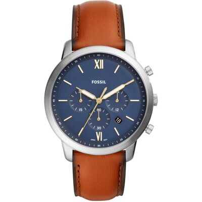 Fossil, Montre, neutra, Marron, Bleu, (Chronographe, 44 mm) Fossil, Montre, neutra, Marron, Bleu, (Chronographe, 44 mm)