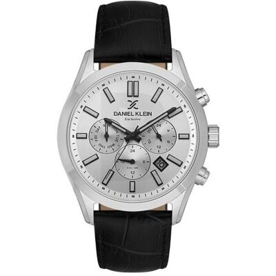 Daniel Klein, Montre, DK.1.14212-1, Argent, (Horloge analogique, 42 mm) Daniel Klein, Montre, DK.1.14212-1, Argent, (Horloge analogique, 42 mm)