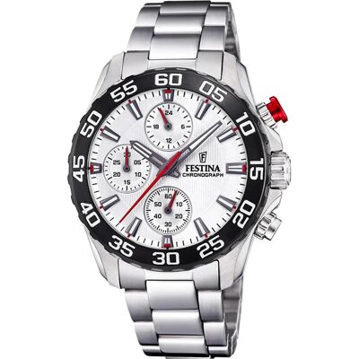 Festina, Montre, Junior, Argent, (Chronographe, 37 mm) Festina, Montre, Junior, Argent, (Chronographe, 37 mm)