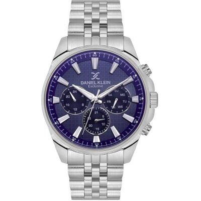 Daniel Klein, Montre, DK.1.14240-2, Argent, (Horloge analogique, 42 mm) Daniel Klein, Montre, DK.1.14240-2, Argent, (Horloge analogique, 42 mm)
