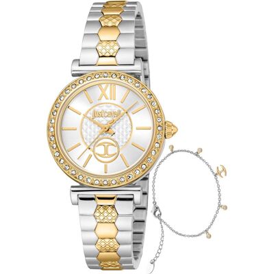 Just Cavalli, Montre, SET Varenna - JC1L273M0085, Or, Gris, (Horloge analogique, 30 mm) Just Cavalli, Montre, SET Varenna - JC1L273M0085, Or, Gris, (Horloge analogique, 30 mm)