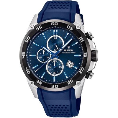 Festina, Montre, The Originals, Argent, (Chronographe, Horloge analogique, 47 mm) Festina, Montre, The Originals, Argent, (Chronographe, Horloge analogique, 47 mm)