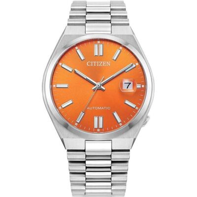 Citizen Montre, Tsuyosa Automatic Orange, Argent, Orange, (Horloge analogique, 40 mm) Citizen Montre, Tsuyosa Automatic Orange, Argent, Orange, (Horloge analogique, 40 mm)